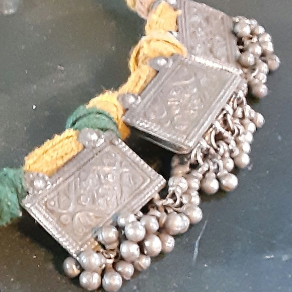 Vintage Silver Tribal Kuchi Marrakesh Necklace with Silver Bells - Picture 3 of 12